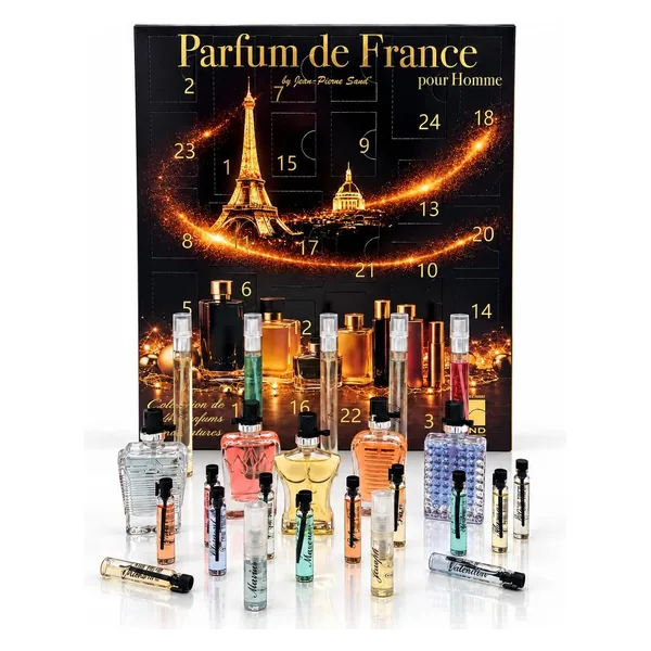 Jean-Pierre Sand Parfum de France - Adventskalender 24 geuren - schoonheidscadeau voor Kerstmis (Paris Men kalender 2026)